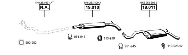 ASMET SE190800 Exhaust System